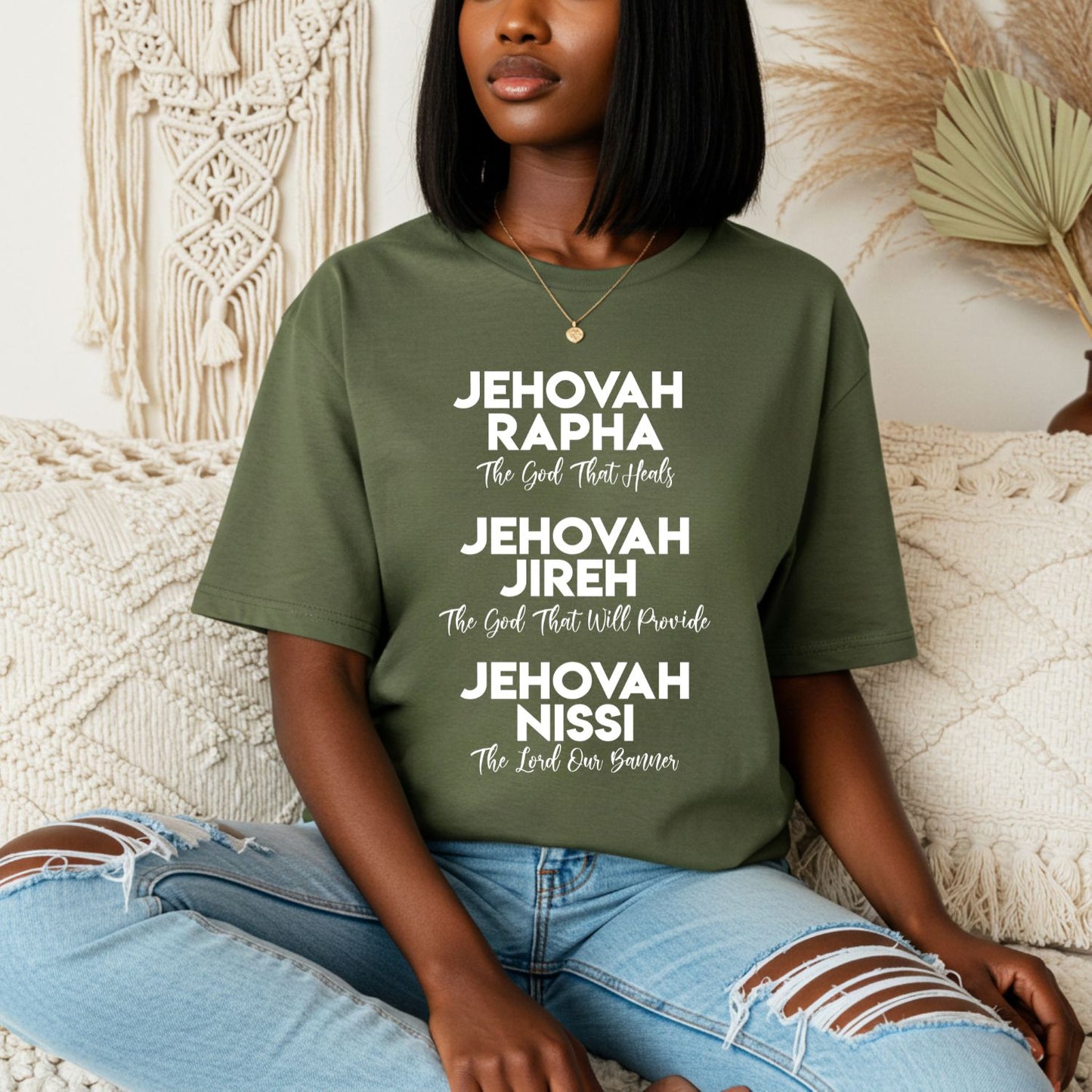 Jehovah Shirt in White Shirt